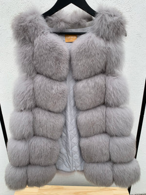 Square fur vest