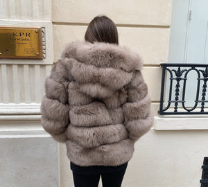 Hooded bubble coat